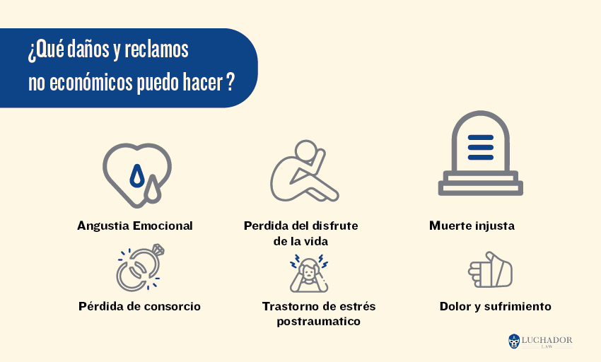 Qué daños y reclamos no económicos puedo hacer
